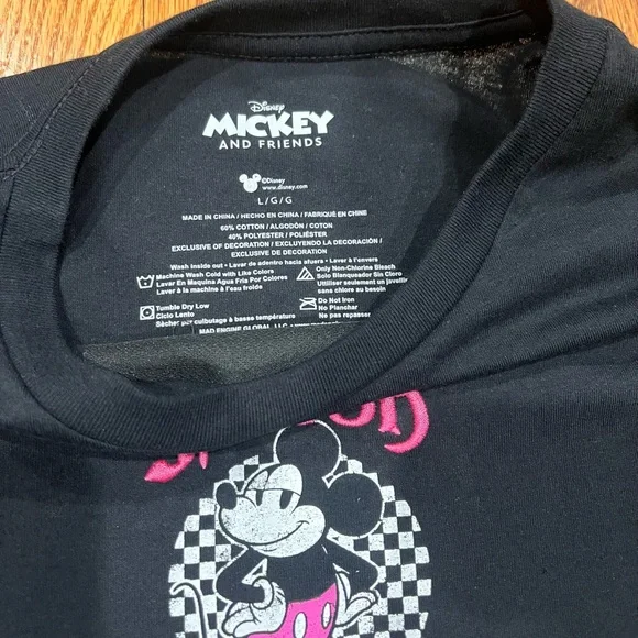 Women's Black Disney Mickey And Friends Large Fresh T-Shirt - Picture 4 of 8